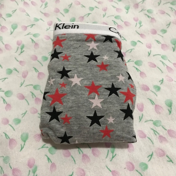 NEW Calvin Klein Carousel Logo XL Cotton Stars Red Blue Grey White Thong Panty - Picture 5 of 5